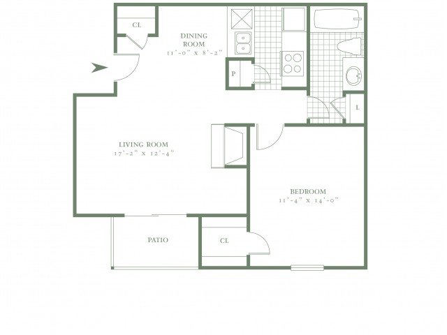 1 Bedroom 1 Bathroom Apartment for rent at The Village Meadow in Dallas, TX