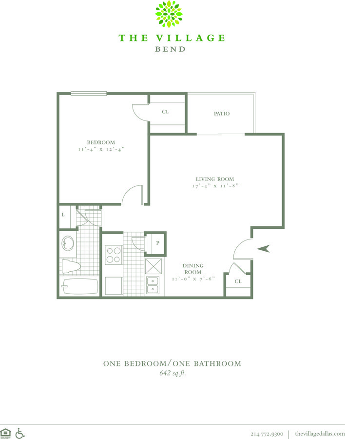 1 Bedroom 1 Bathroom Apartment for rent at The Village Bend in Dallas, TX