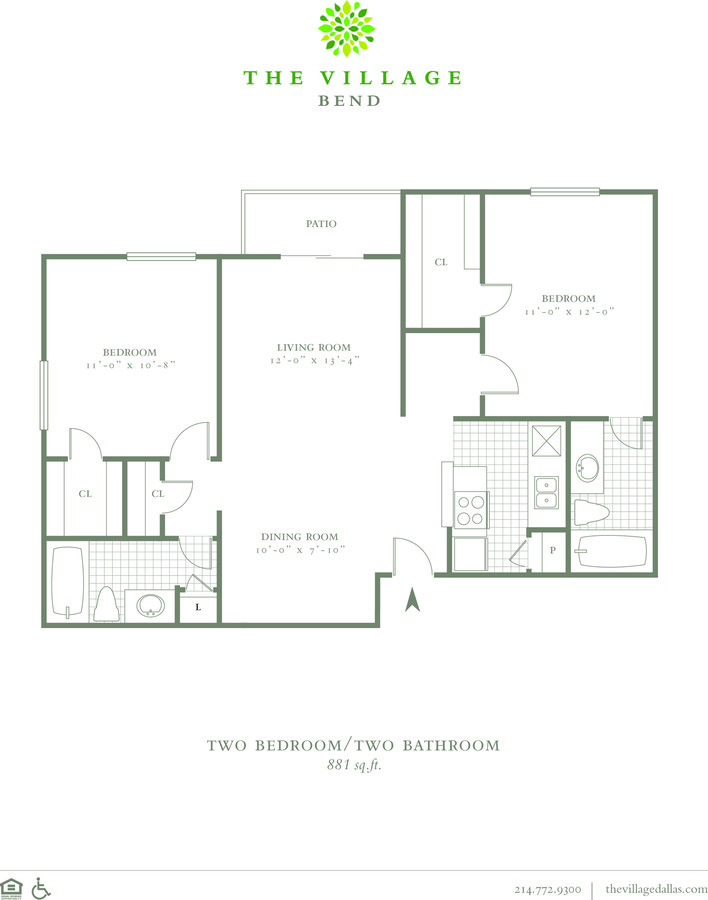 2 Bedrooms 2 Bathrooms Apartment for rent at The Village Bend in Dallas, TX