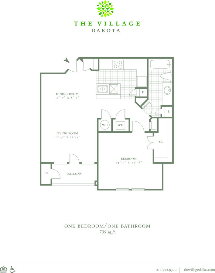 1 Bedroom 1 Bathroom Apartment for rent at The Village Dakota in Dallas, TX