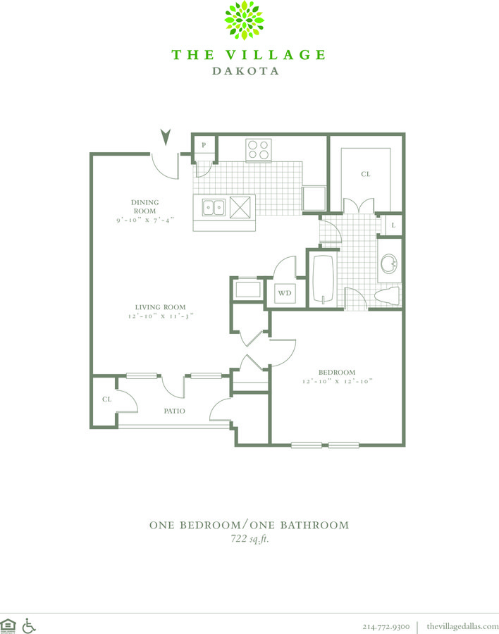 1 Bedroom 1 Bathroom Apartment for rent at The Village Dakota in Dallas, TX