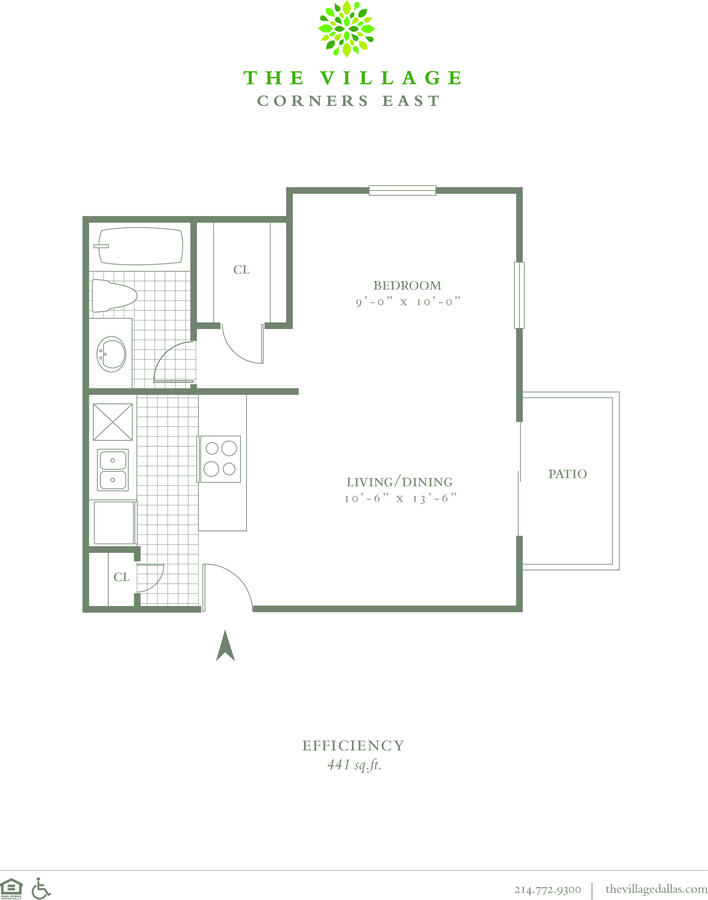Studio 1 Bathroom Apartment for rent at The Village Corners East in Dallas, TX