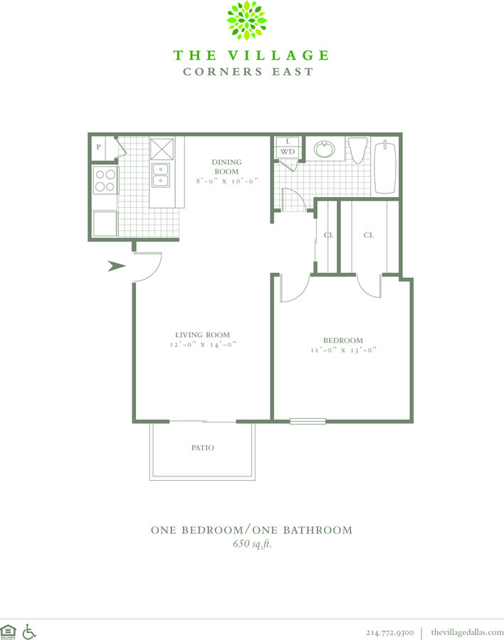 1 Bedroom 1 Bathroom Apartment for rent at The Village Corners East in Dallas, TX