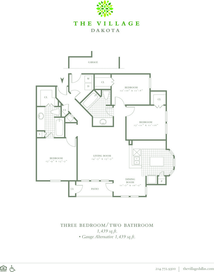 3 Bedrooms 2 Bathrooms Apartment for rent at The Village Dakota in Dallas, TX