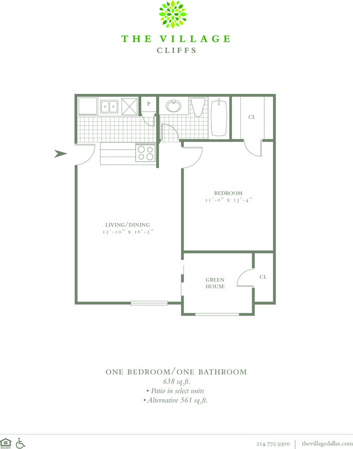1 Bedroom 1 Bathroom Apartment for rent at The Village Cliffs in Dallas, TX