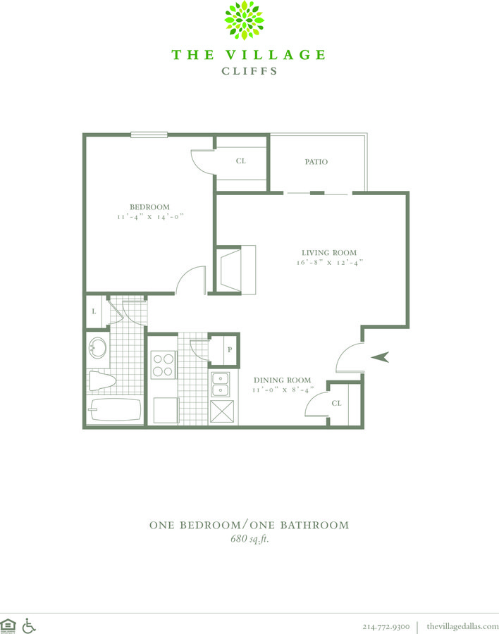 1 Bedroom 1 Bathroom Apartment for rent at The Village Cliffs in Dallas, TX