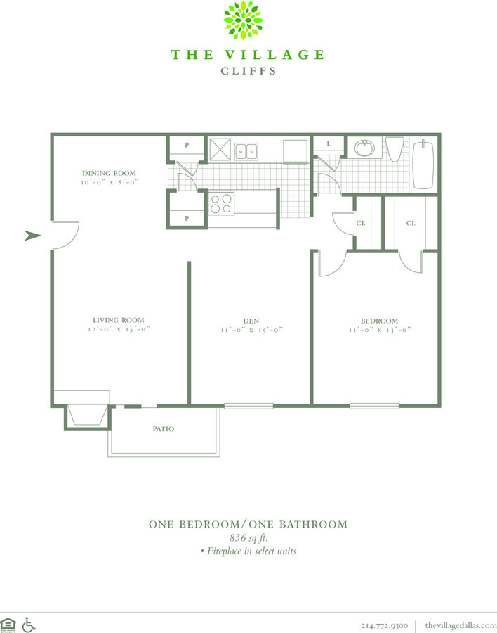 1 Bedroom 1 Bathroom Apartment for rent at The Village Cliffs in Dallas, TX