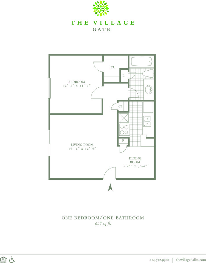 1 Bedroom 1 Bathroom Apartment for rent at The Village Gate in Dallas, TX