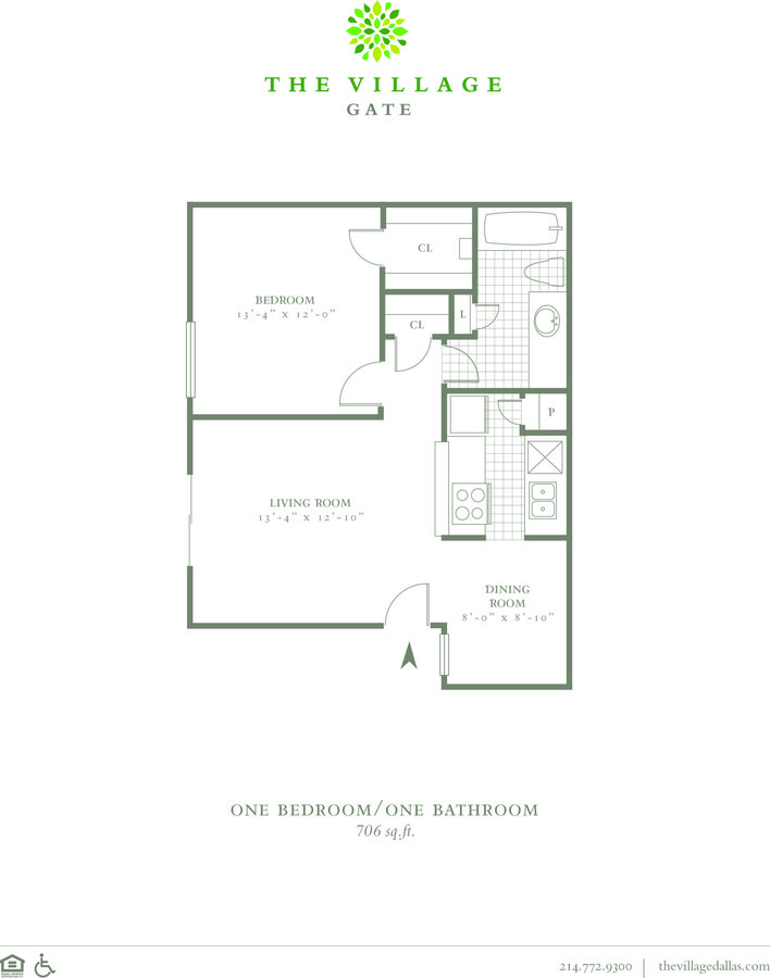 1 Bedroom 1 Bathroom Apartment for rent at The Village Gate in Dallas, TX