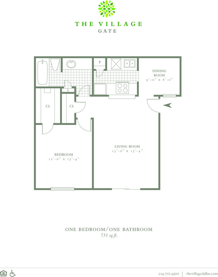 1 Bedroom 1 Bathroom Apartment for rent at The Village Gate in Dallas, TX