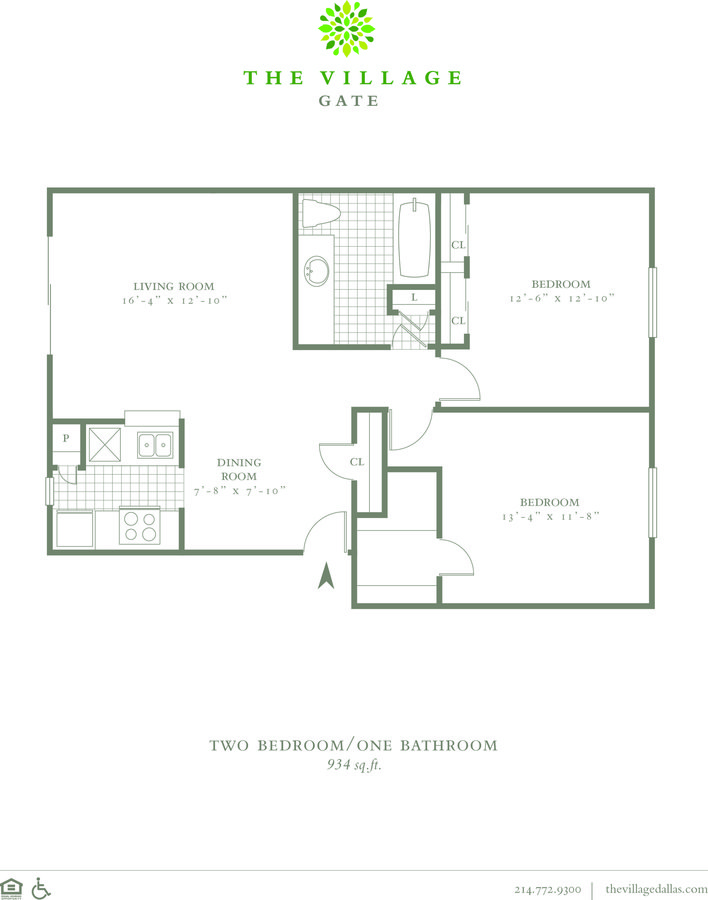2 Bedrooms 1 Bathroom Apartment for rent at The Village Gate in Dallas, TX