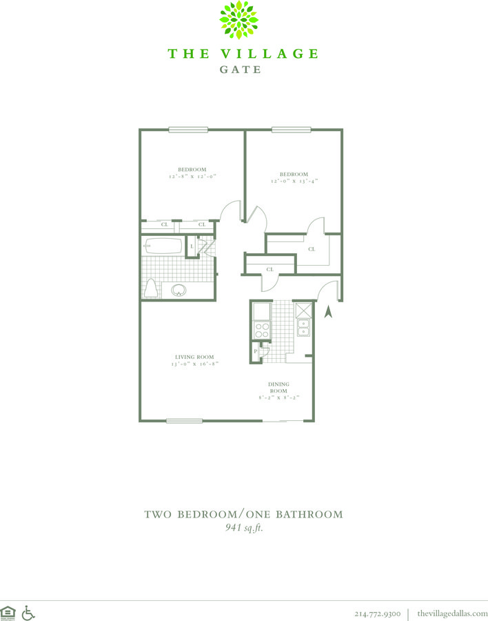2 Bedrooms 1 Bathroom Apartment for rent at The Village Gate in Dallas, TX