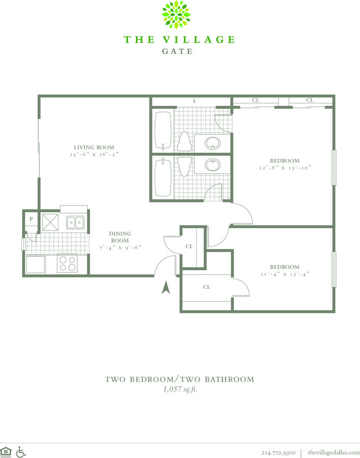 2 Bedrooms 2 Bathrooms Apartment for rent at The Village Gate in Dallas, TX