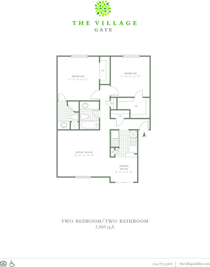 2 Bedrooms 2 Bathrooms Apartment for rent at The Village Gate in Dallas, TX