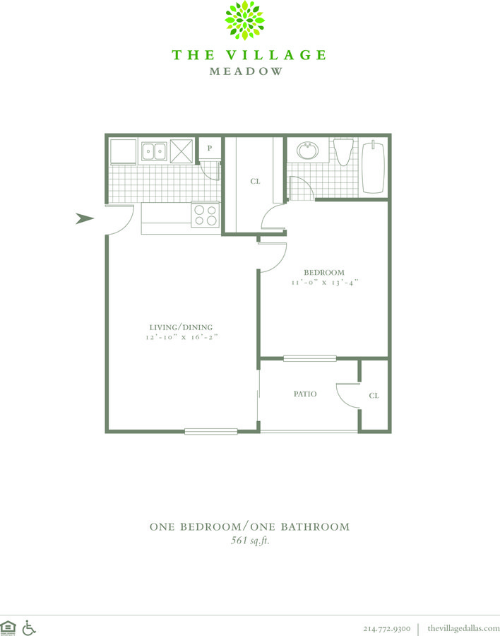 1 Bedroom 1 Bathroom Apartment for rent at The Village Meadow in Dallas, TX