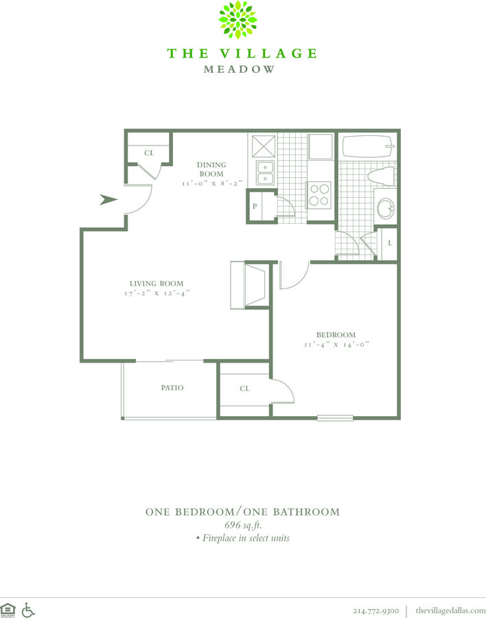 1 Bedroom 1 Bathroom Apartment for rent at The Village Meadow in Dallas, TX
