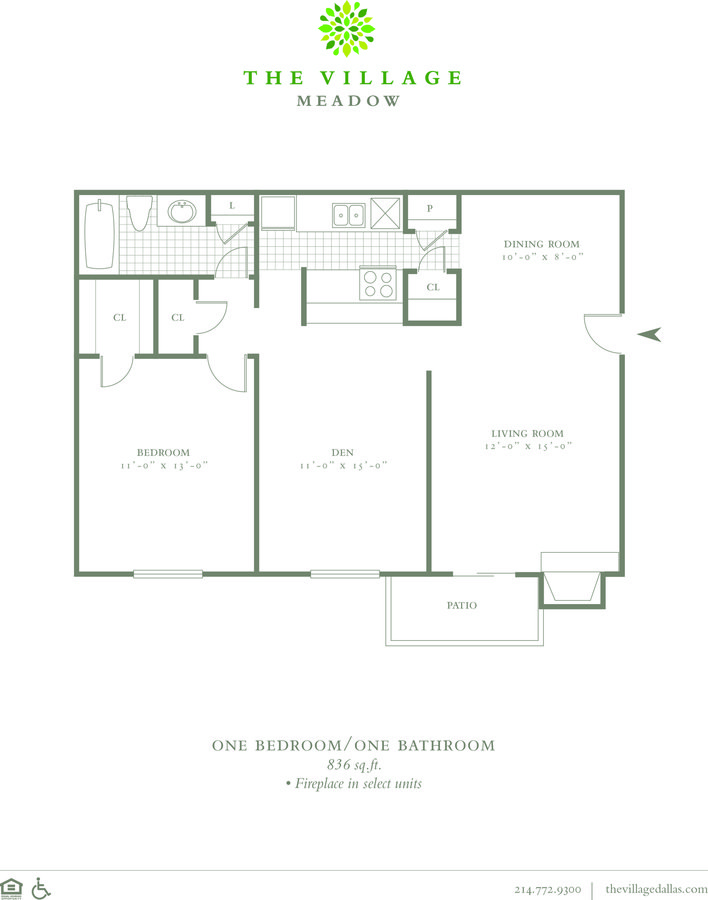 1 Bedroom 1 Bathroom Apartment for rent at The Village Meadow in Dallas, TX