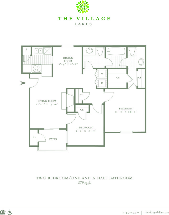 2 Bedrooms 1 Bathroom Apartment for rent at The Village Lakes in Dallas, TX