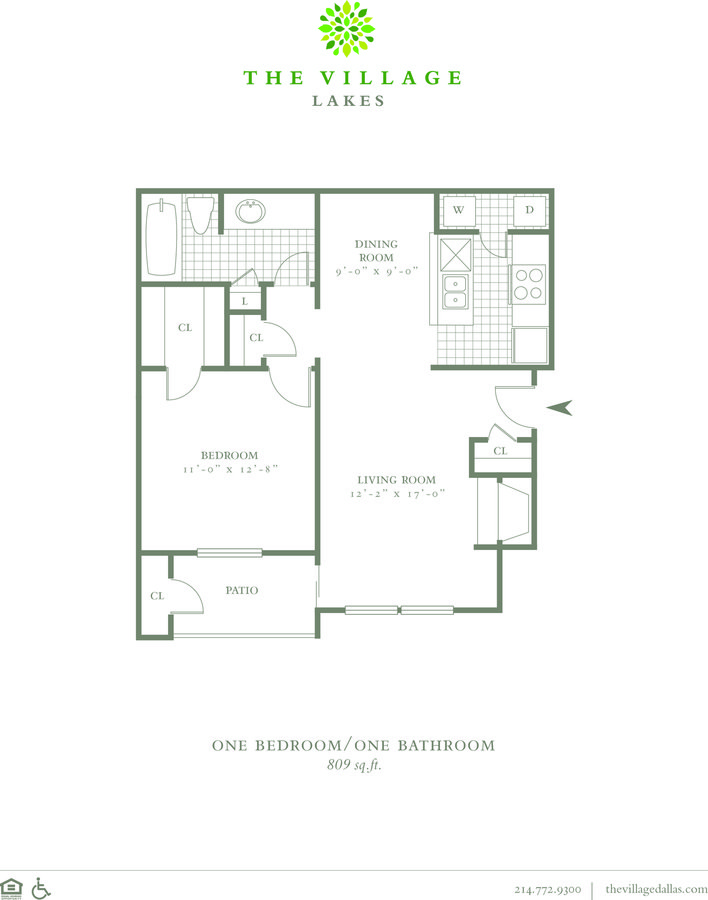 1 Bedroom 1 Bathroom Apartment for rent at The Village Lakes in Dallas, TX