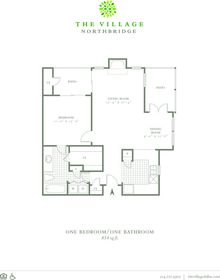 1 Bedroom 1 Bathroom Apartment for rent at The Village Northbridge in Dallas, TX