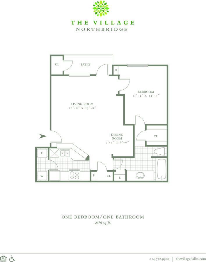1 Bedroom 1 Bathroom Apartment for rent at The Village Northbridge in Dallas, TX