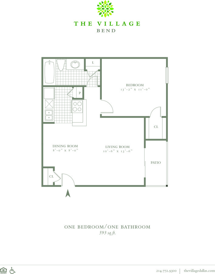 1 Bedroom 1 Bathroom Apartment for rent at The Village Bend in Dallas, TX