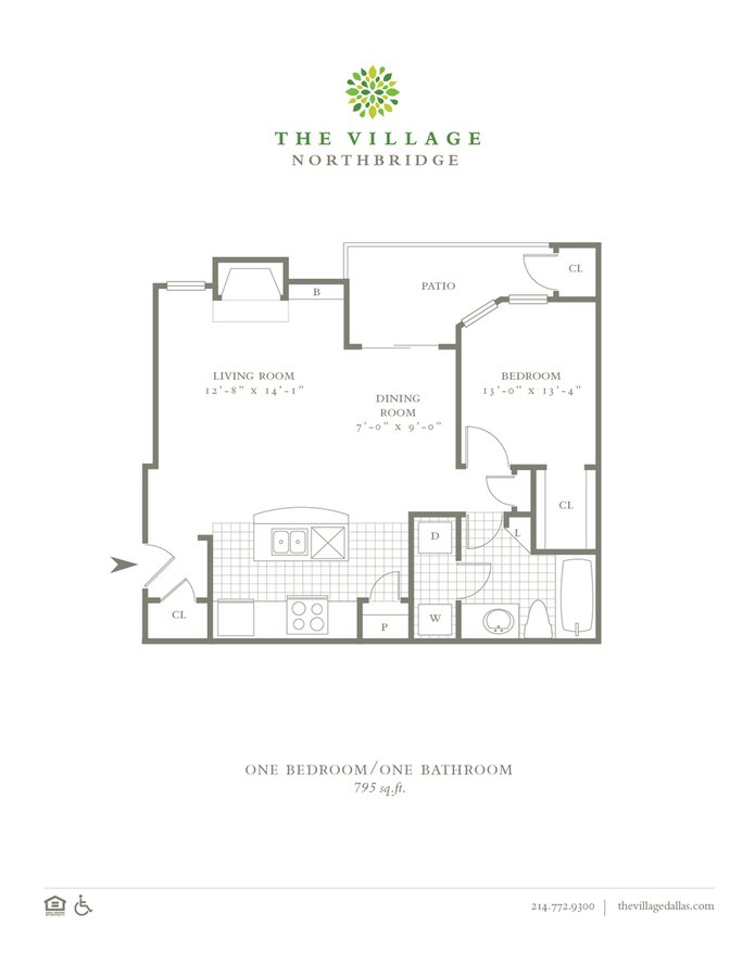 1 Bedroom 1 Bathroom Apartment for rent at The Village Northbridge in Dallas, TX