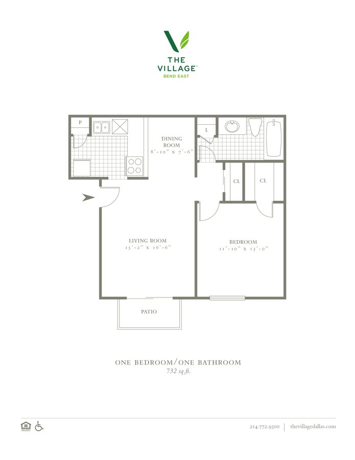 1 Bedroom 1 Bathroom Apartment for rent at The Village Bend East in Dallas, TX