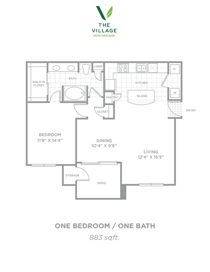 1 Bedroom 1 Bathroom Apartment for rent at The Village Northbridge in Dallas, TX