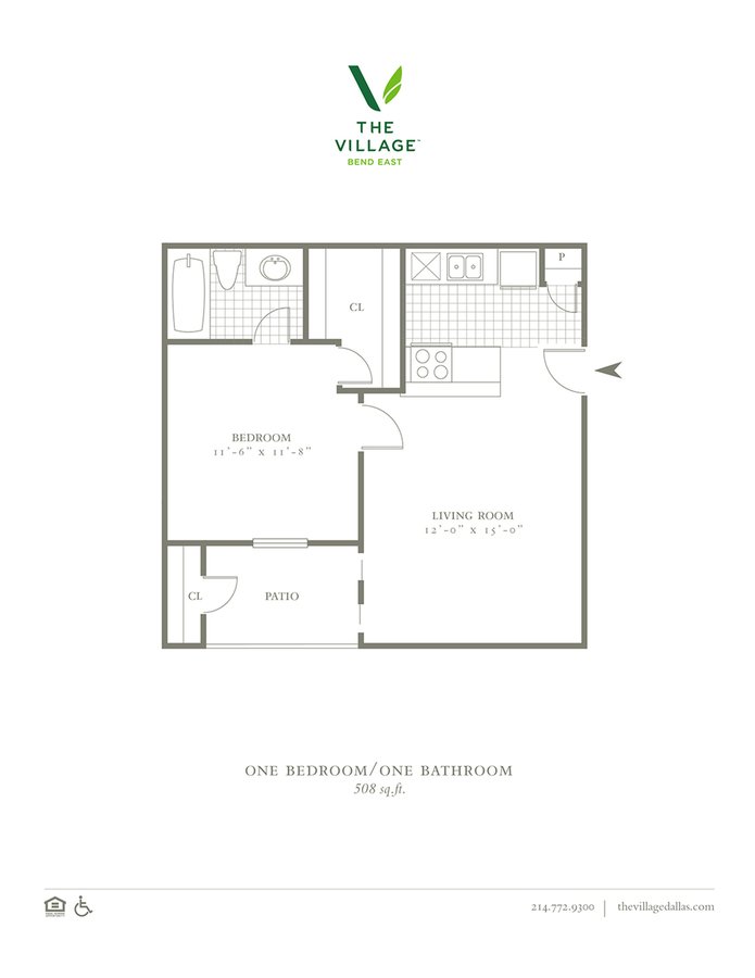 1 Bedroom 1 Bathroom Apartment for rent at The Village Bend East in Dallas, TX