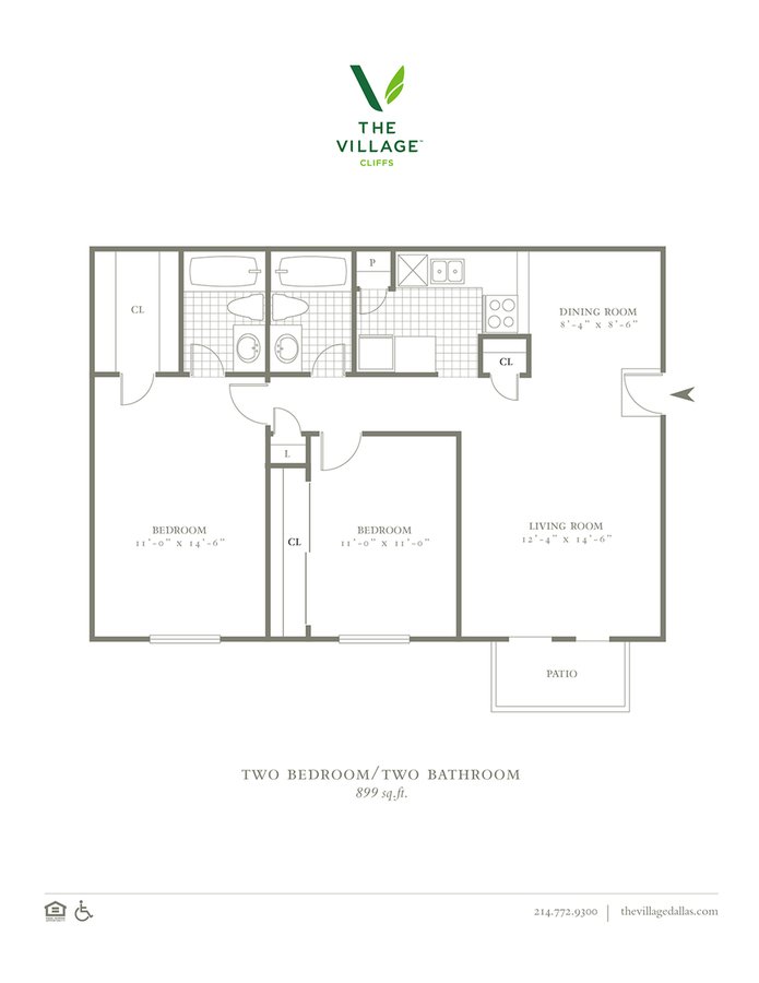 2 Bedrooms 2 Bathrooms Apartment for rent at The Village Cliffs in Dallas, TX