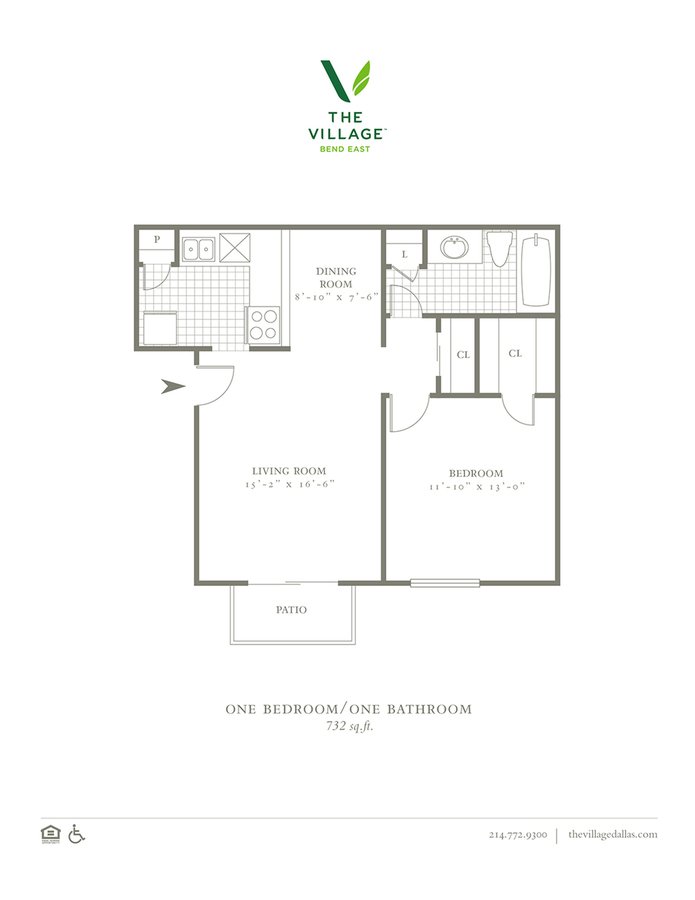 1 Bedroom 1 Bathroom Apartment for rent at The Village Bend East in Dallas, TX