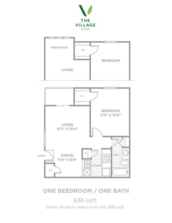 1 Bedroom 1 Bathroom Apartment for rent at The Village Cliffs in Dallas, TX