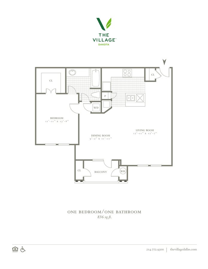 1 Bedroom 1 Bathroom Apartment for rent at The Village Dakota in Dallas, TX