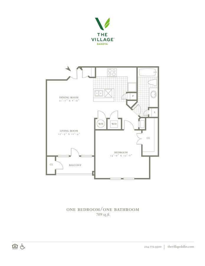 1 Bedroom 1 Bathroom Apartment for rent at The Village Dakota in Dallas, TX