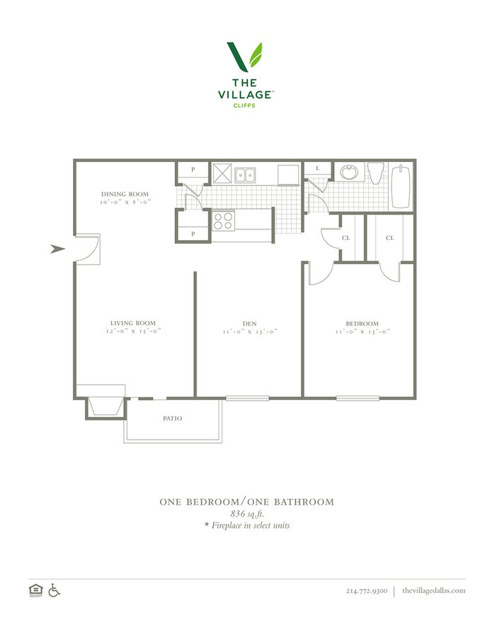 1 Bedroom 1 Bathroom Apartment for rent at The Village Cliffs in Dallas, TX