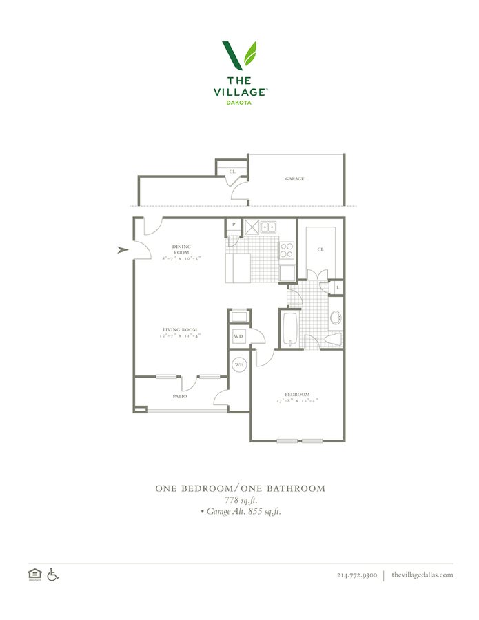 1 Bedroom 1 Bathroom Apartment for rent at The Village Dakota in Dallas, TX