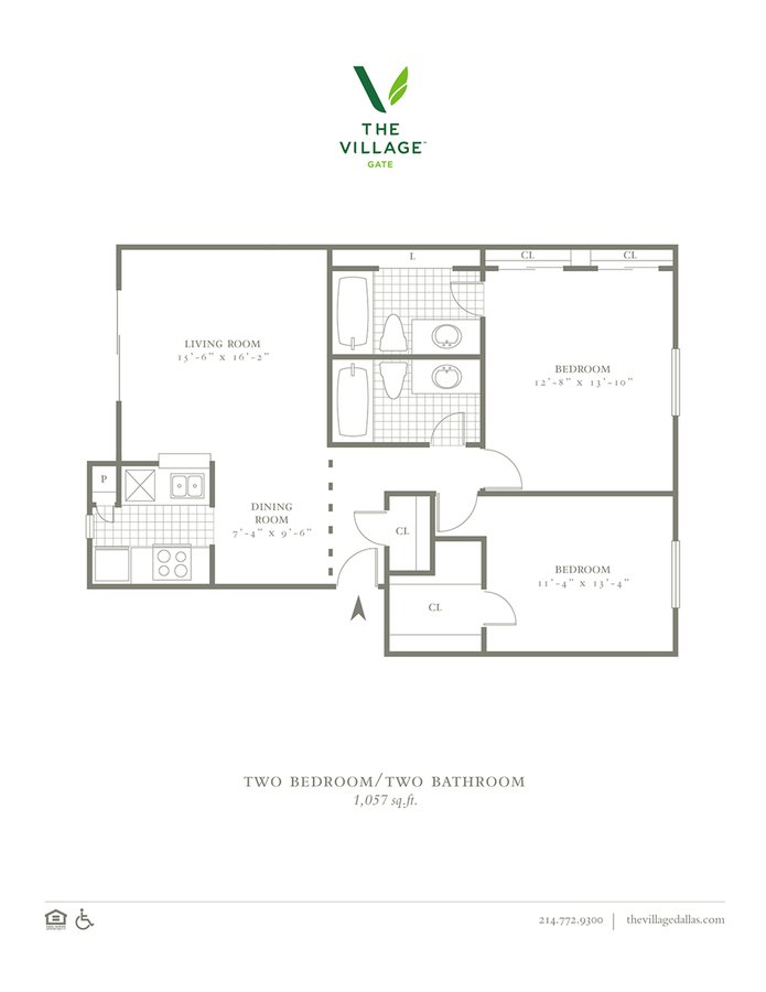 2 Bedrooms 2 Bathrooms Apartment for rent at The Village Gate in Dallas, TX