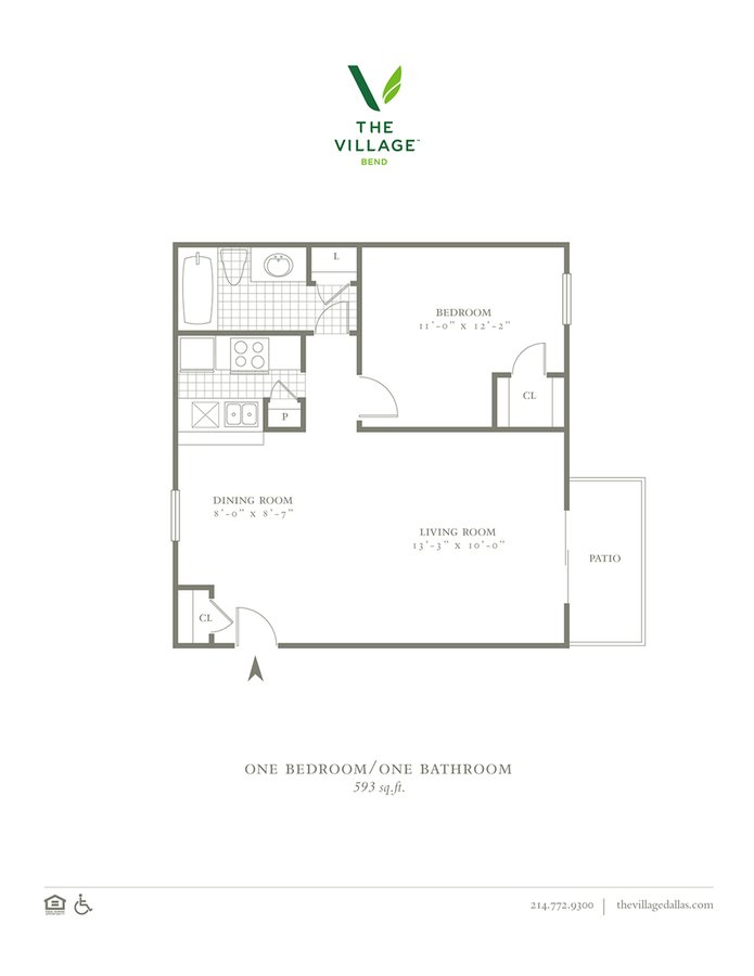 1 Bedroom 1 Bathroom Apartment for rent at The Village Bend in Dallas, TX