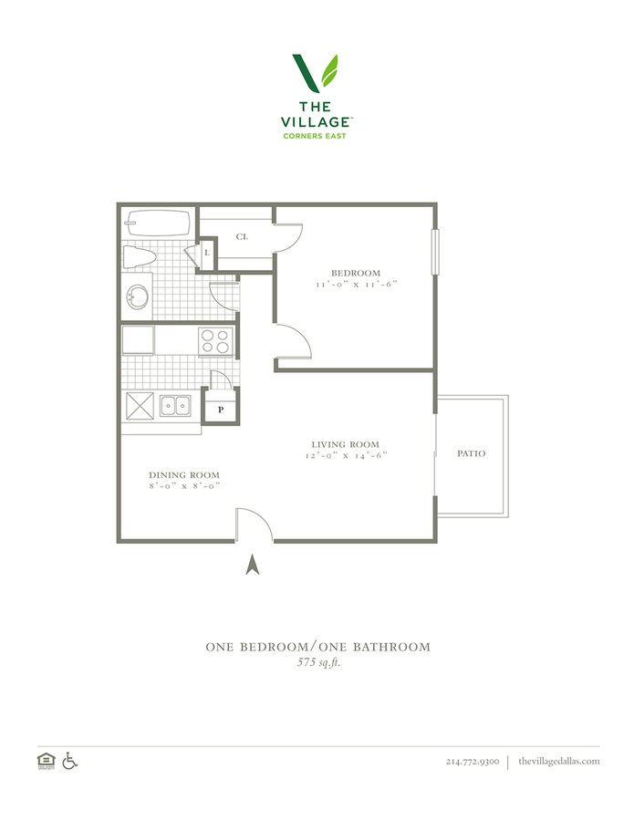 1 Bedroom 1 Bathroom Apartment for rent at The Village Corners East in Dallas, TX