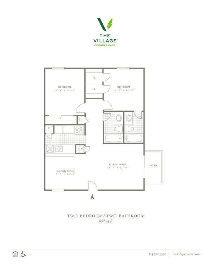 2 Bedrooms 2 Bathrooms Apartment for rent at The Village Corners East in Dallas, TX