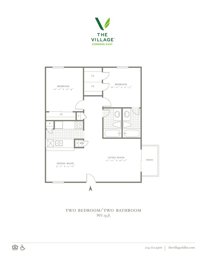 2 Bedrooms 2 Bathrooms Apartment for rent at The Village Corners East in Dallas, TX