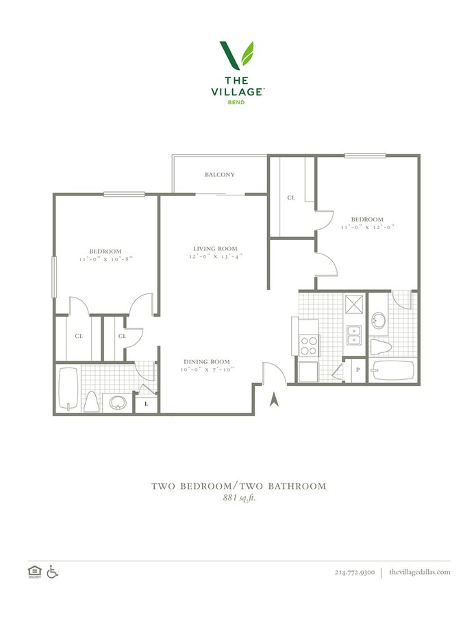 2 Bedrooms 2 Bathrooms Apartment for rent at The Village Bend in Dallas, TX
