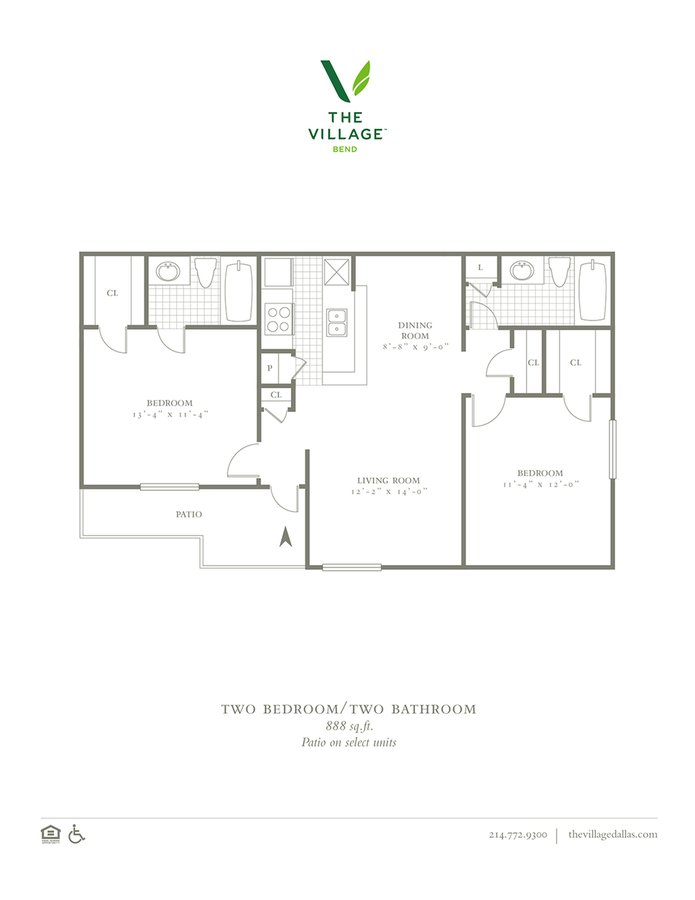 2 Bedrooms 2 Bathrooms Apartment for rent at The Village Bend in Dallas, TX