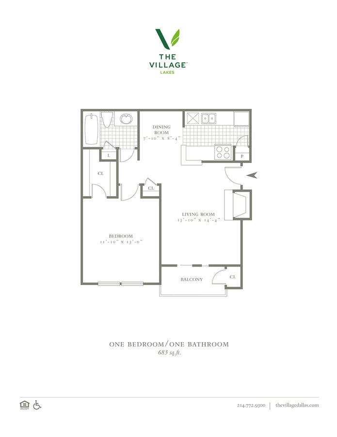 1 Bedroom 1 Bathroom Apartment for rent at The Village Lakes in Dallas, TX