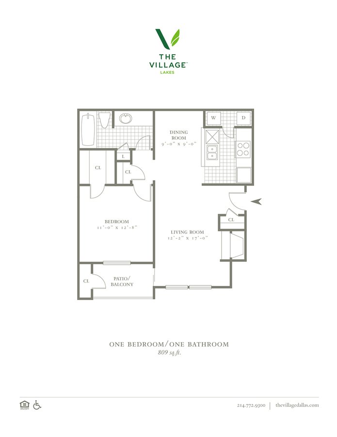 1 Bedroom 1 Bathroom Apartment for rent at The Village Lakes in Dallas, TX