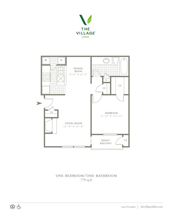 1 Bedroom 1 Bathroom Apartment for rent at The Village Lakes in Dallas, TX