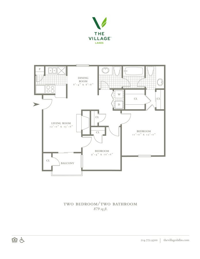 2 Bedrooms 1 Bathroom Apartment for rent at The Village Lakes in Dallas, TX