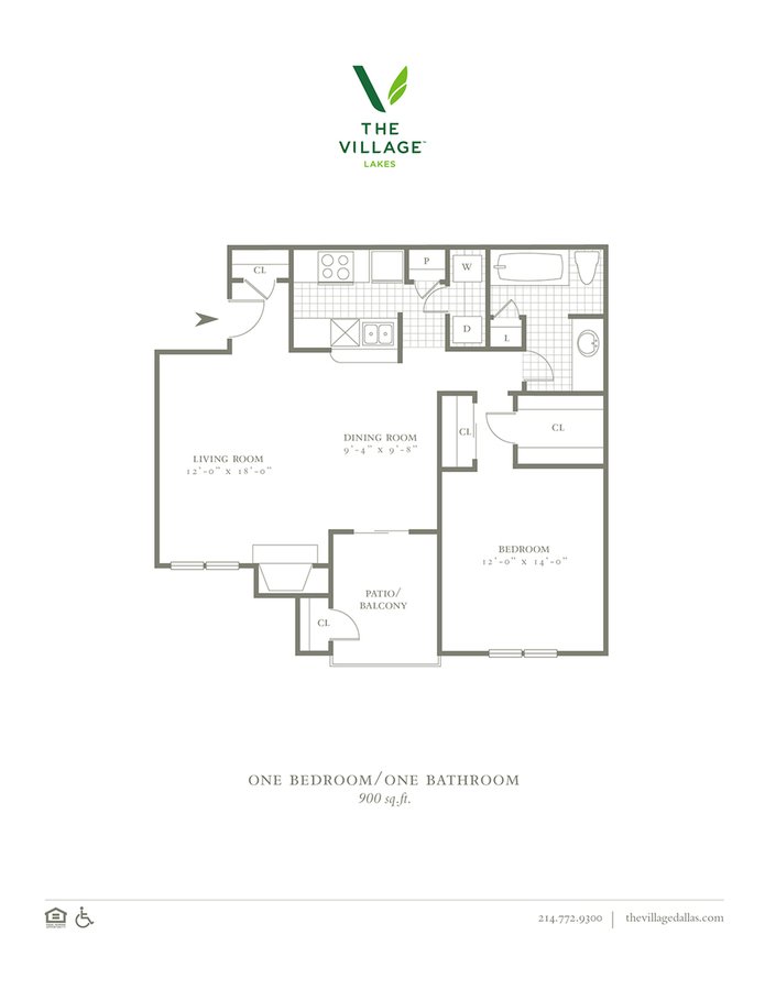1 Bedroom 1 Bathroom Apartment for rent at The Village Lakes in Dallas, TX