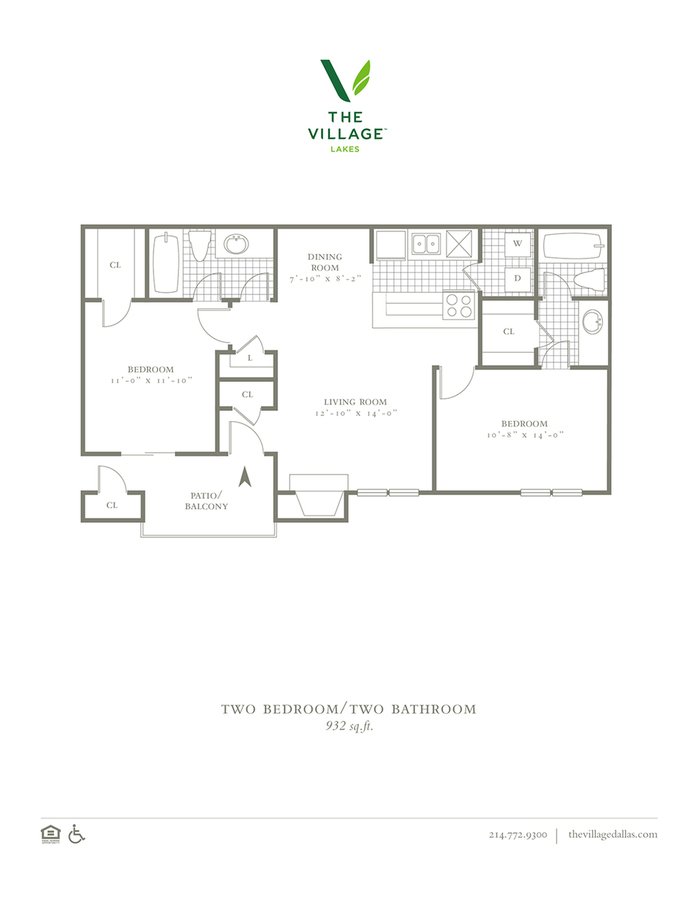 2 Bedrooms 2 Bathrooms Apartment for rent at The Village Lakes in Dallas, TX